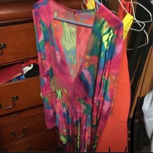 Multicolored Peplum dress